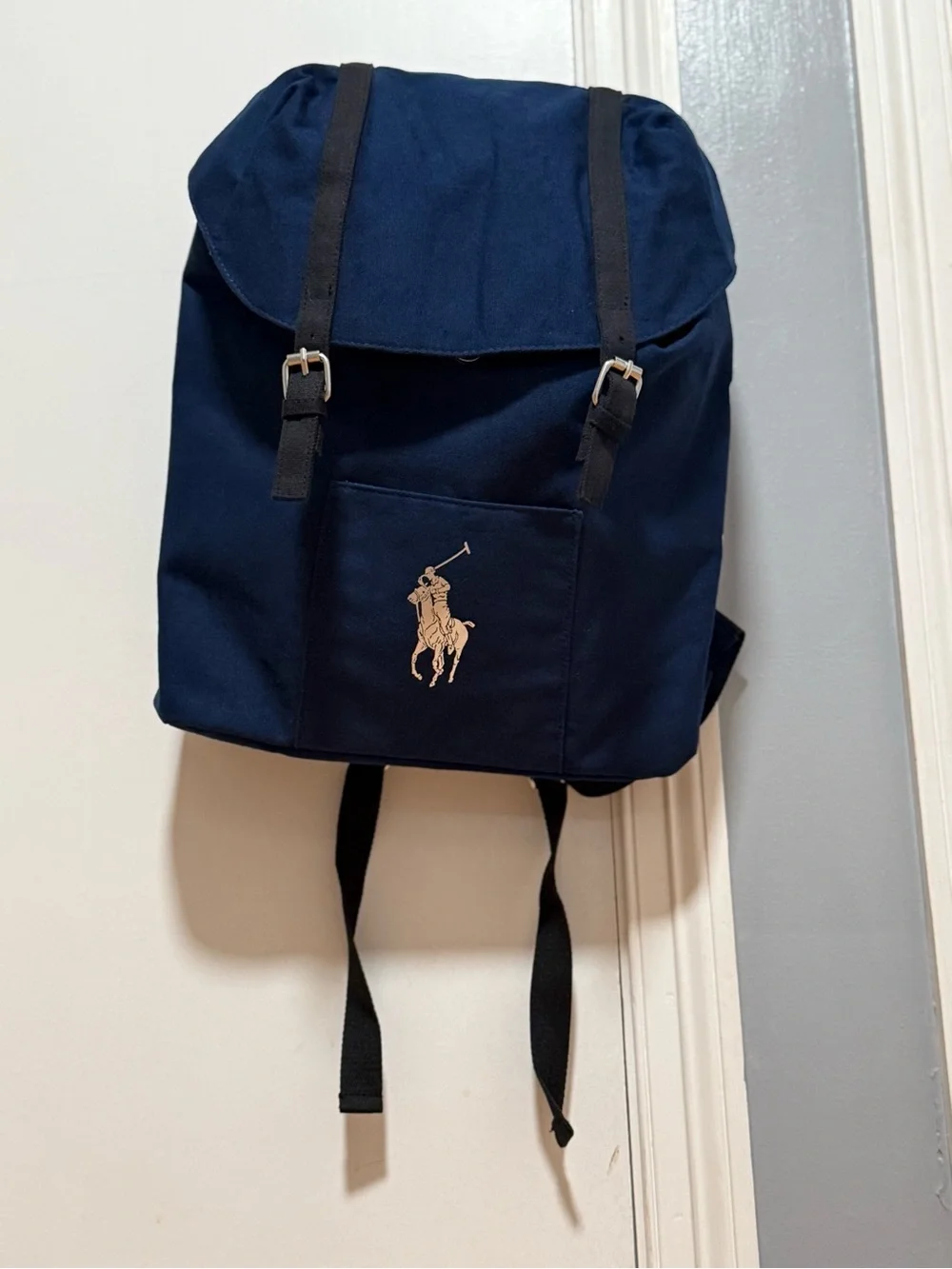 Navy Blue Ralph Lauren Fragrances Drawstring Backpack (NWOT) - Picture 3 of 13